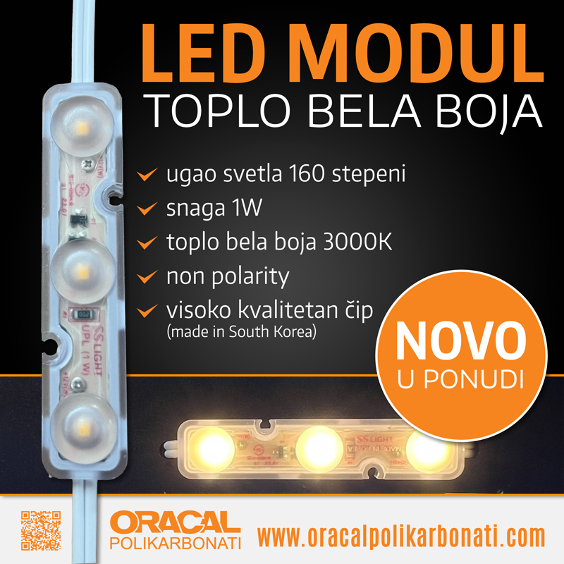 LED modul - toplo bela boja 