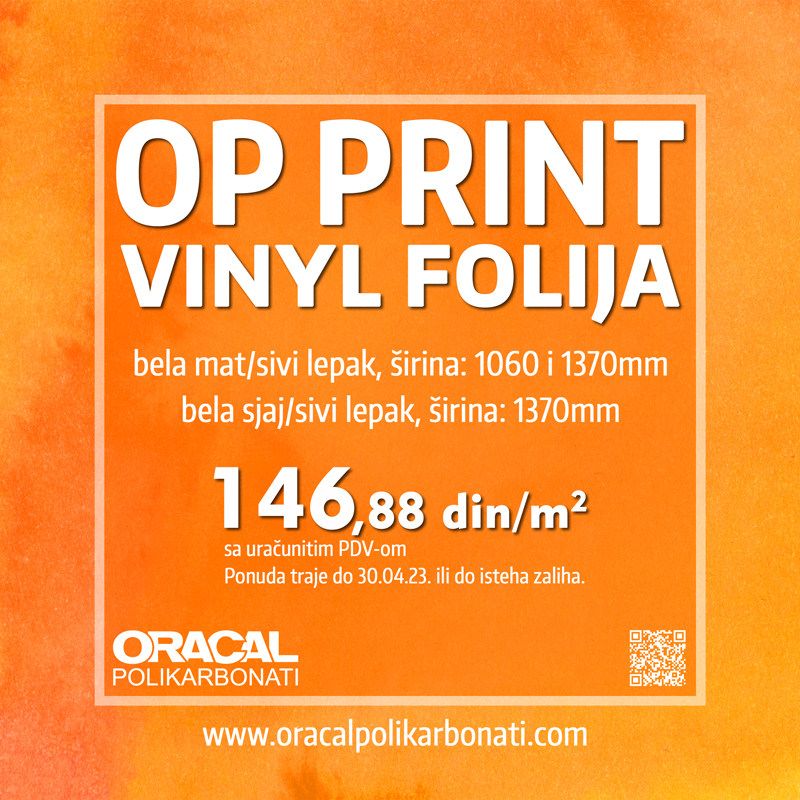 OP Print Vinyl Folija - Promotivna cena !!!