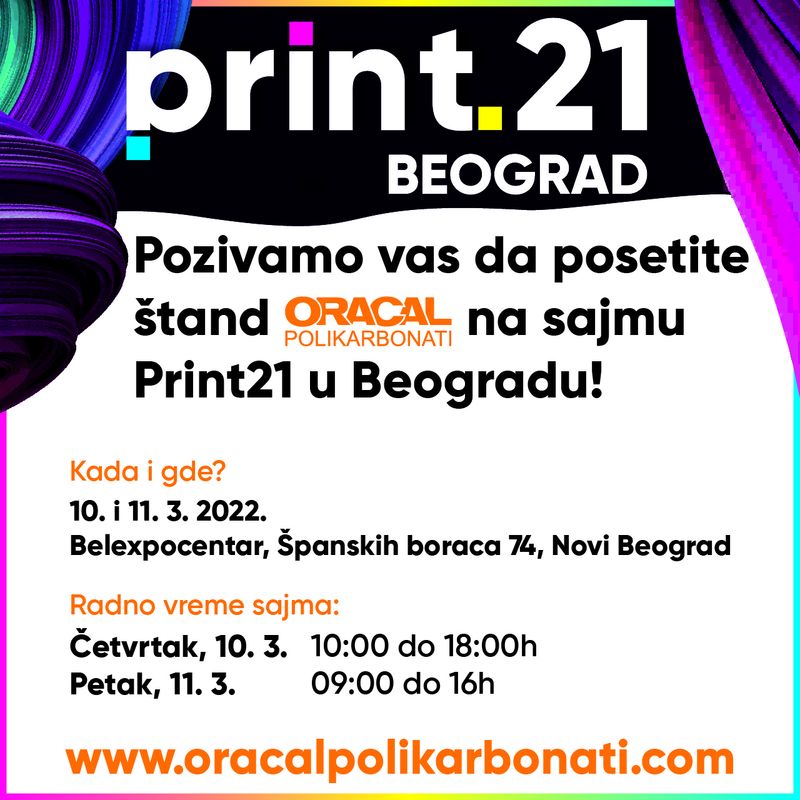 Pozivamo Vas na sajam Print21 u Beogradu!